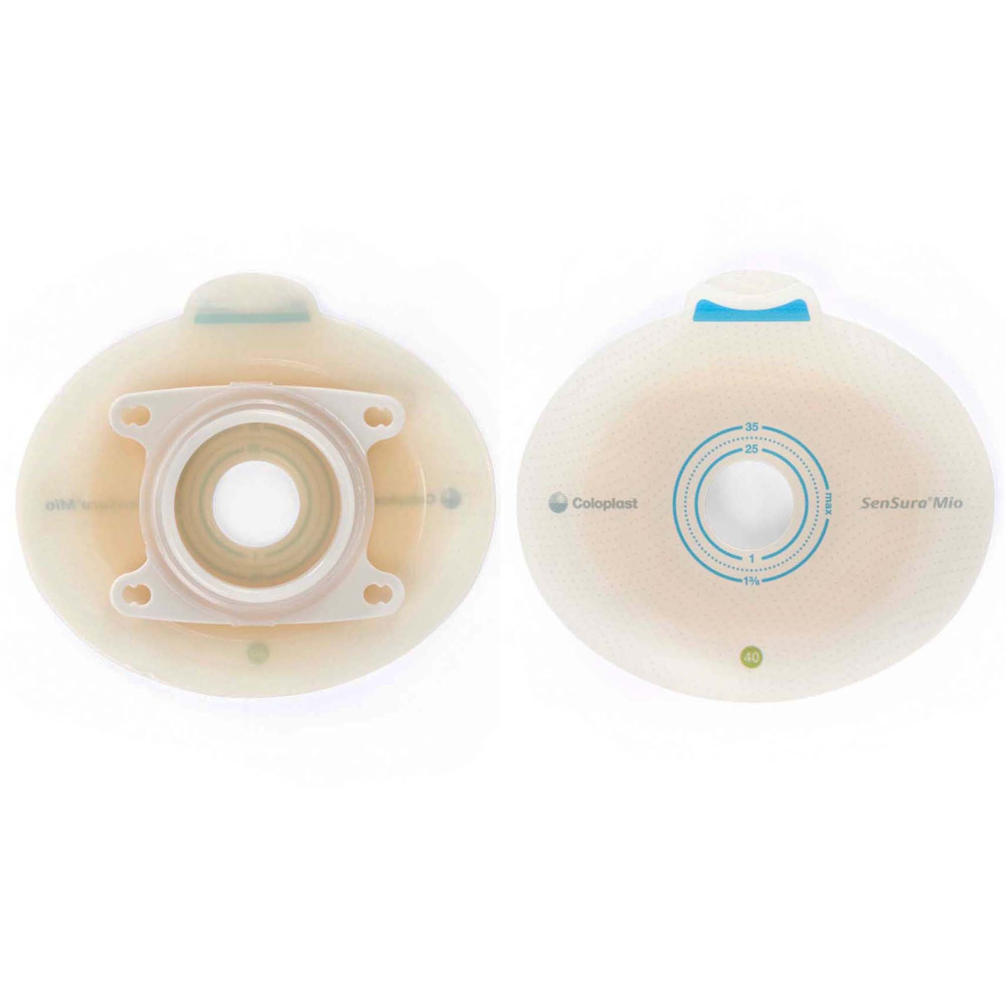 SenSura® Mio Click Ostomy Barrier, 22 mm Stoma Opening, Green Color Match