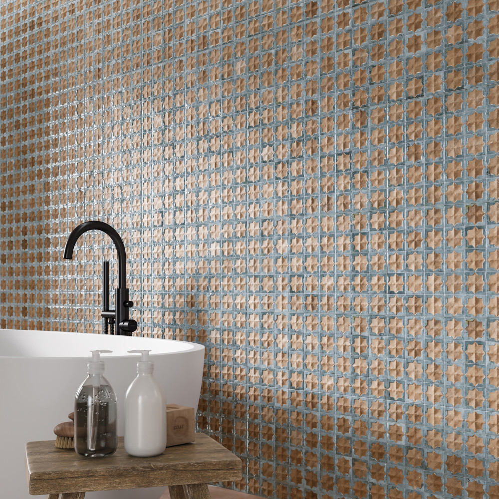 Tetuan Astre Terra Aqua 12-1/8 in. x 21-7/8 in. Porcelain Wall Tile