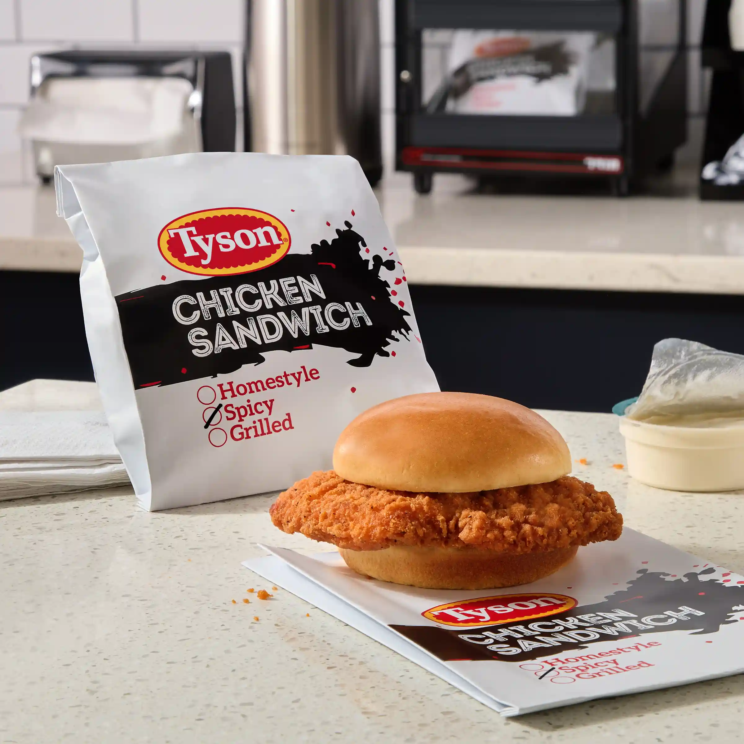 Tyson® To Go Fully Cooked Hot & Spicy Chicken Breast Filet Fritters, 4 oz._image_1