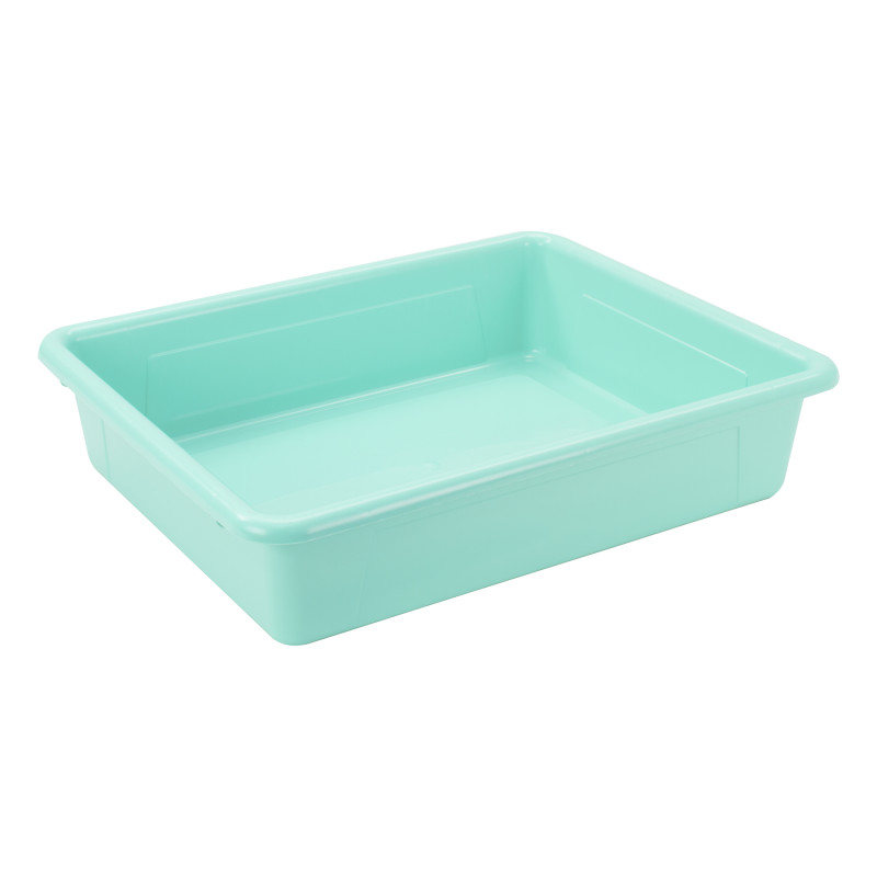 Flat Storage Tray, Teal, Pack of 5