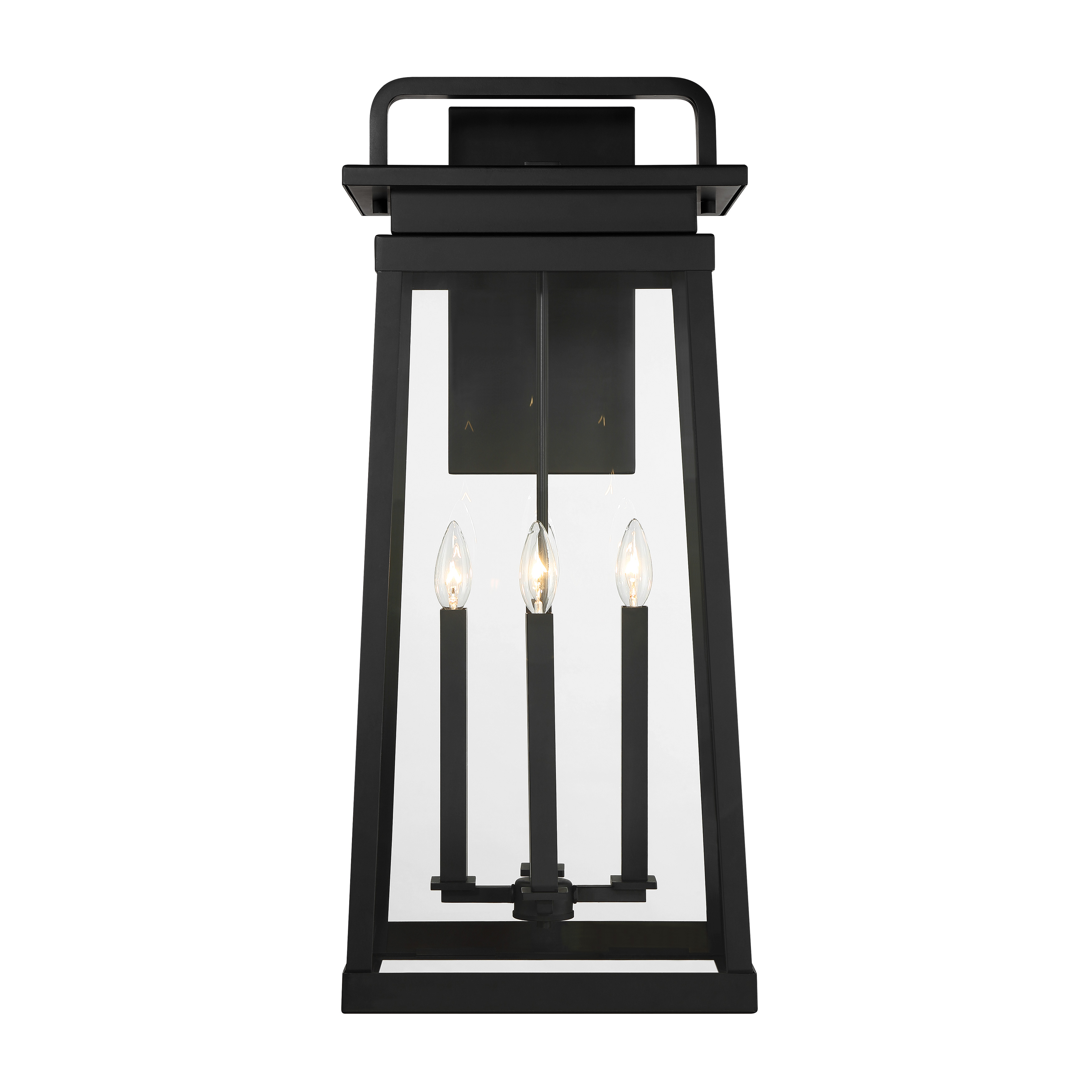 4 Light Outdoor Wall Mount with Aluminum Steel Glass in Coal Finish - alternate view