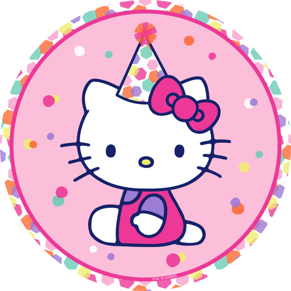 Hello Kitty® Party Hat PhotoCake® Edible Image®