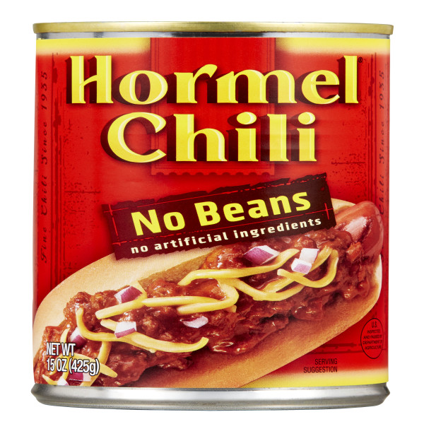 HORMEL(r) Chili No Beans, 12/15oz. . C1N1 - Front No Plunge In Package (Hi Res)