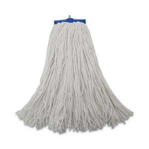 Boardwalk, Economical Lie-Flat Rayon Cut-End Wet Mop Head with 1" Headband, 20 oz, White