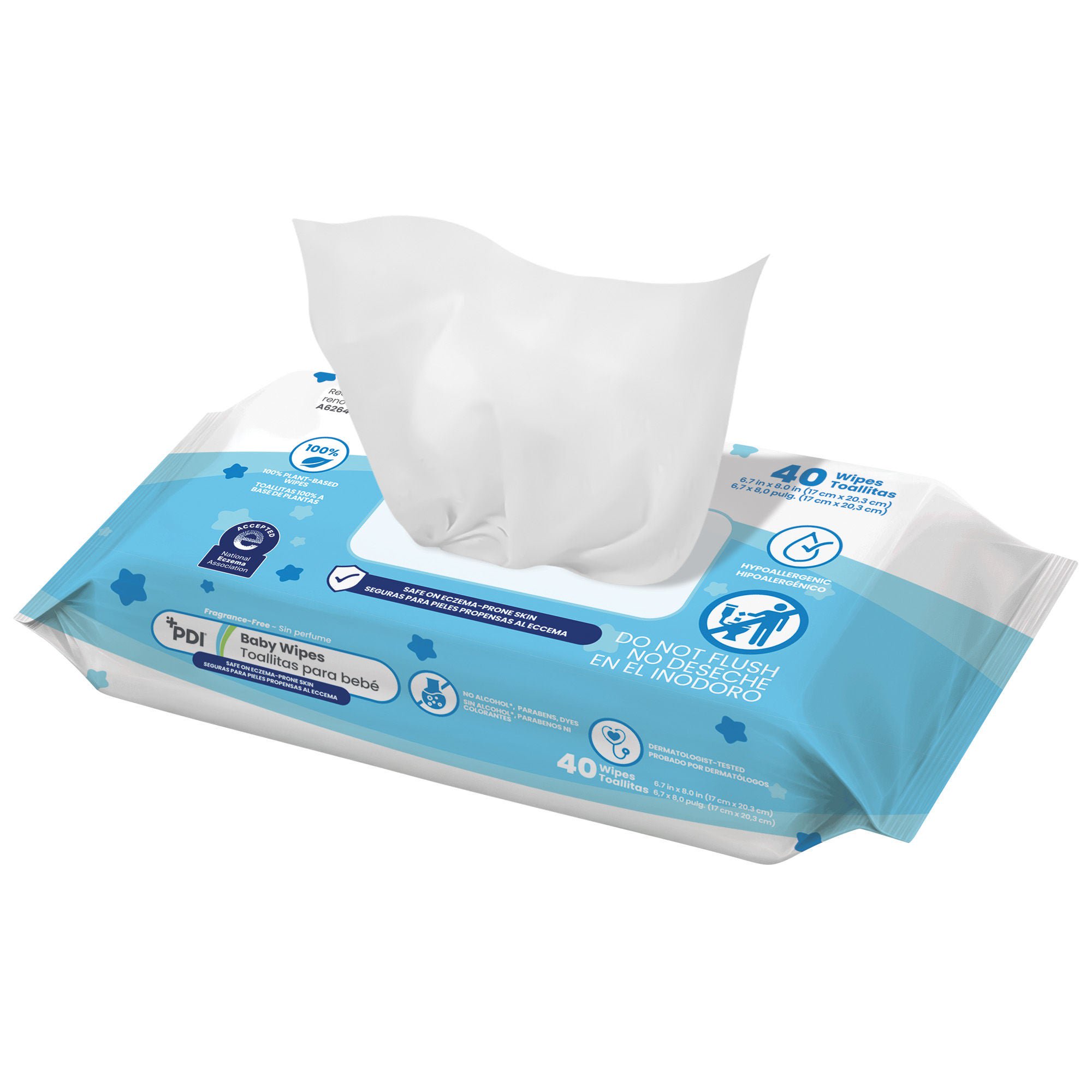 Professional Disposables WIPE, BABY PDI UNSCENTED (40/PK 12PK/CS)