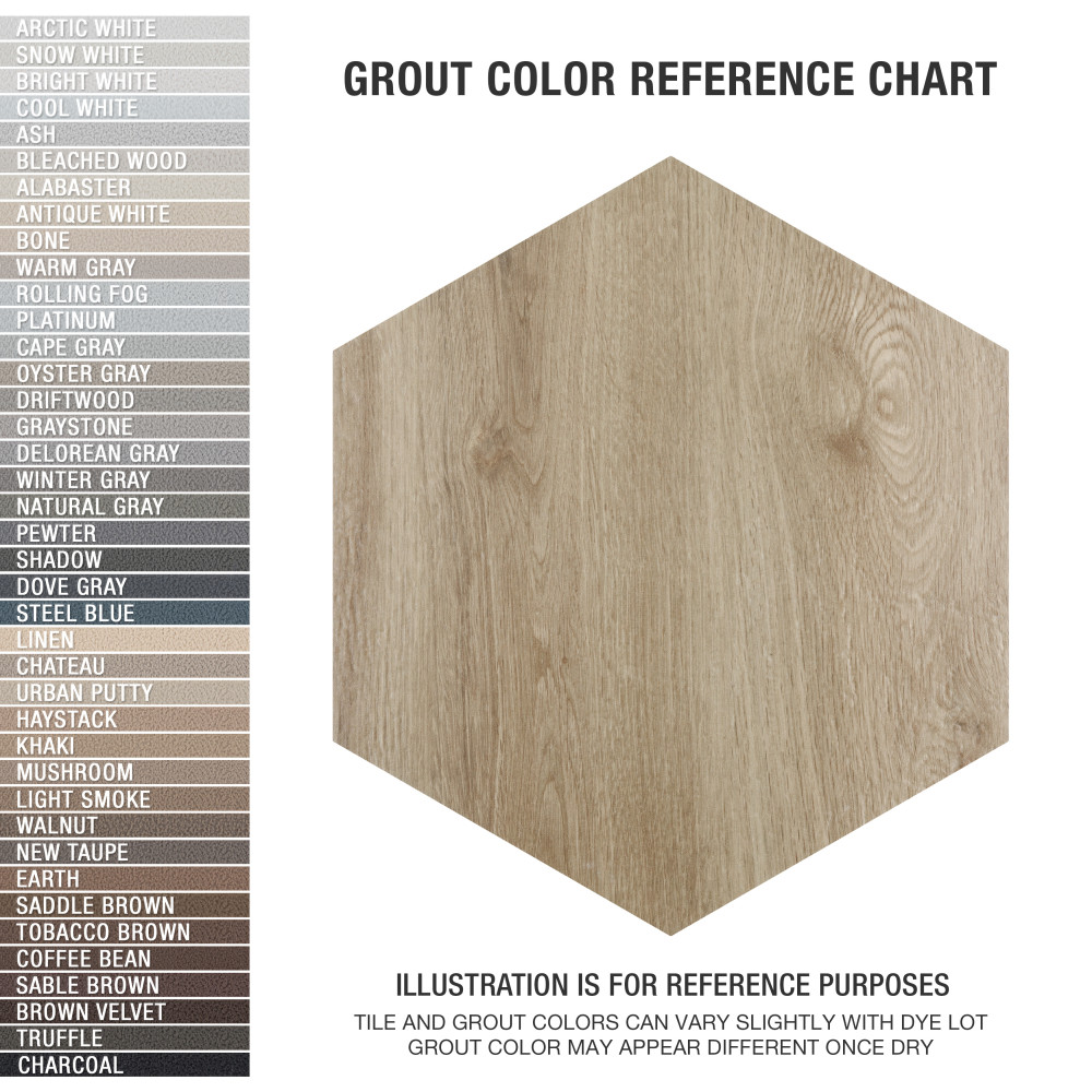 Natura Hex Camel 14-1/8 in. x 16-1/4 in. Porcelain Floor and Wall Tile