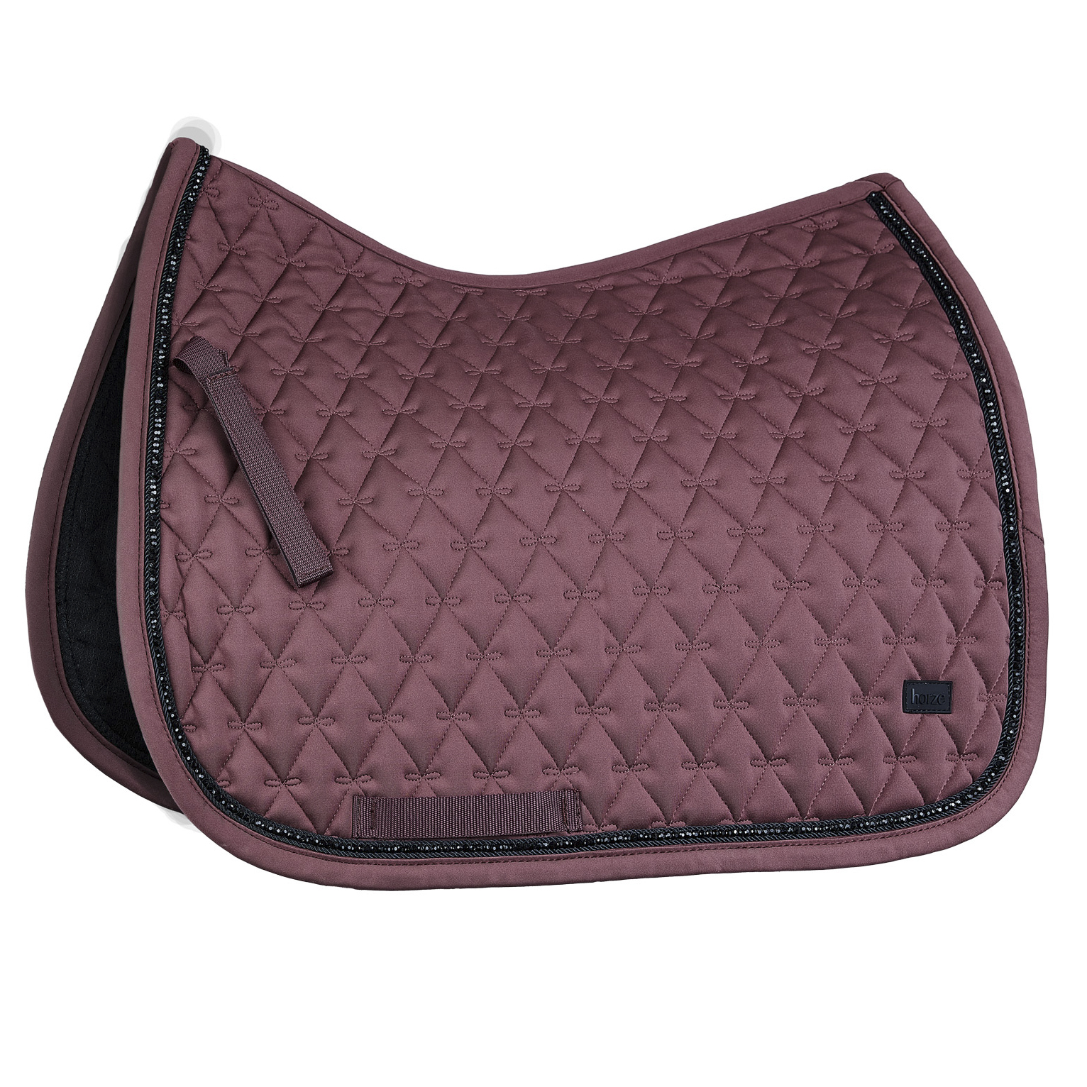 Horze Noir Jumping Saddle Pad with Black Pearls