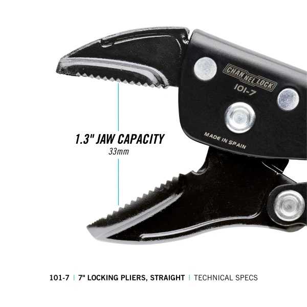 101-7 7-inch Straight Jaw Locking Pliers