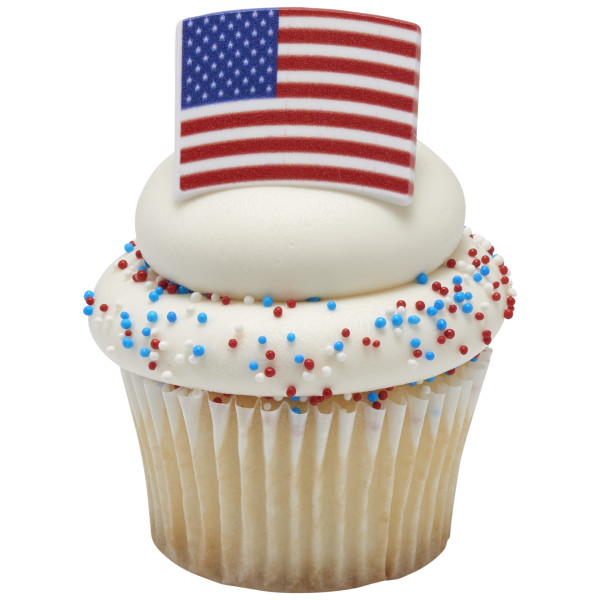 American Flag Cupcake Rings
