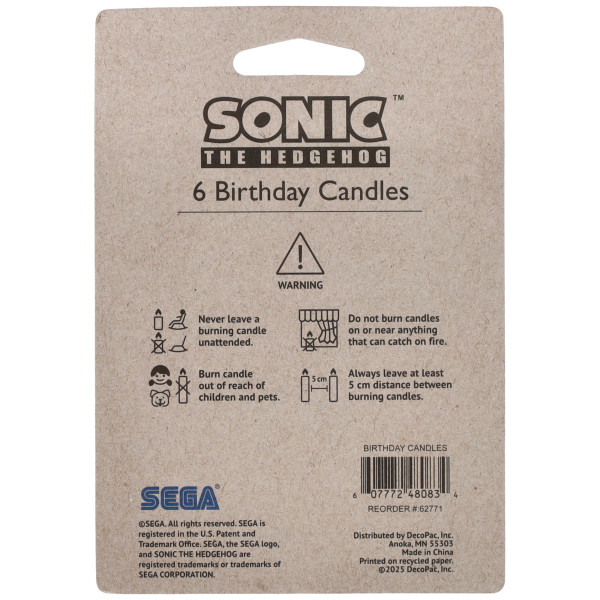 Sonic, Knuckles & Tails Icon Licensed Candles