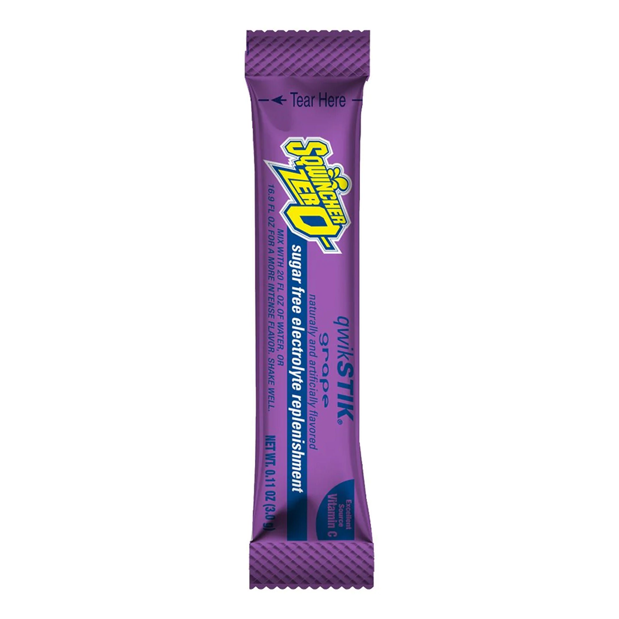 Sqwincher® Quik Stik® Zero Grape Electrolyte Replenishment Drink Mix
