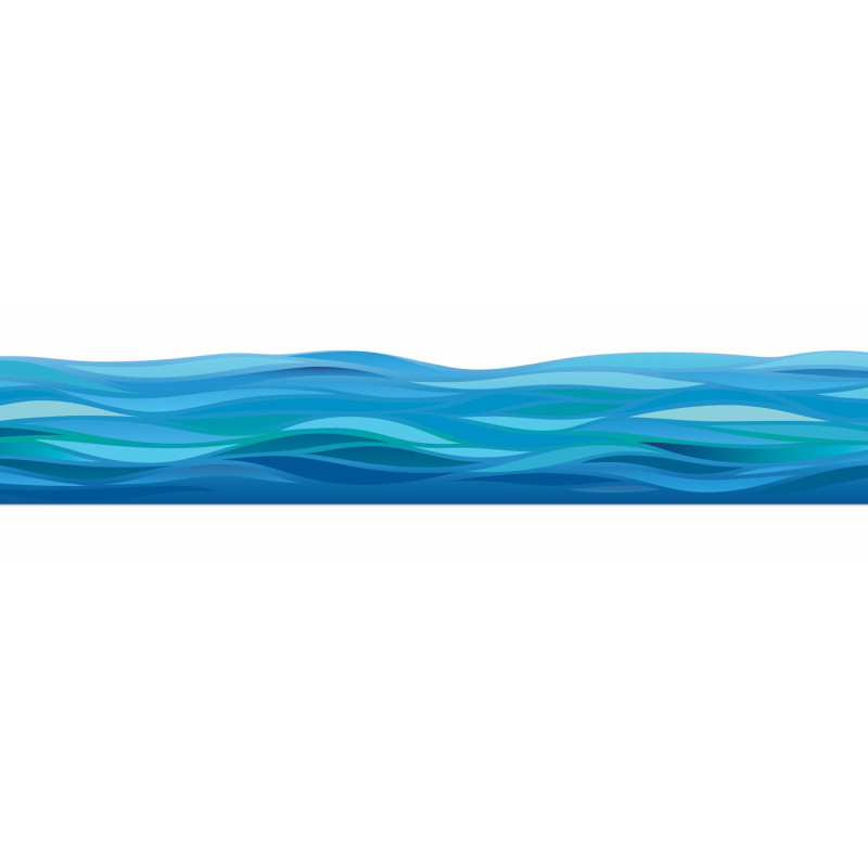 Seas the Day Waves Deco Trim®, 37 Feet