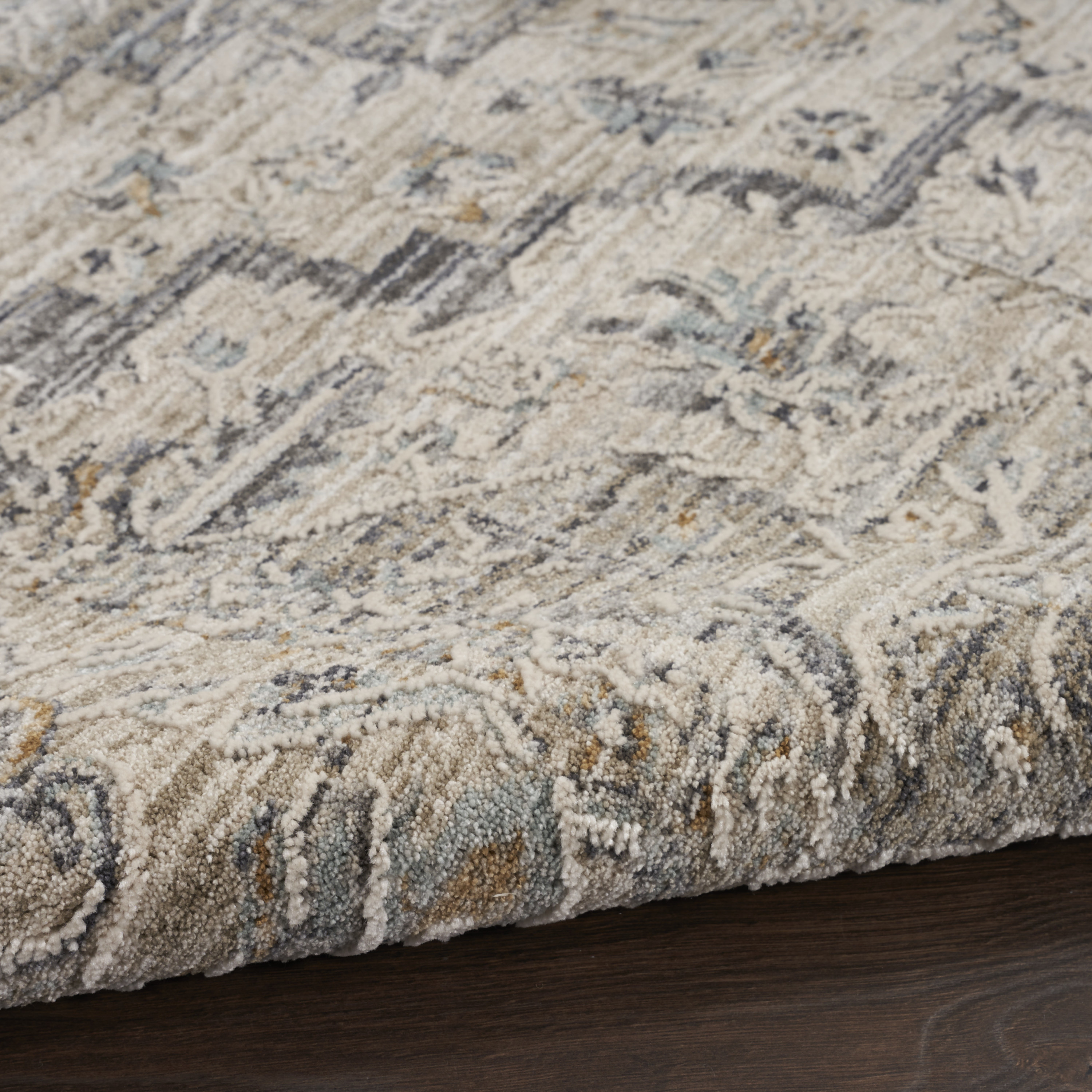 Nourison Lynx 2'3" x 10' Ivory Taupe Vintage Indoor Rug