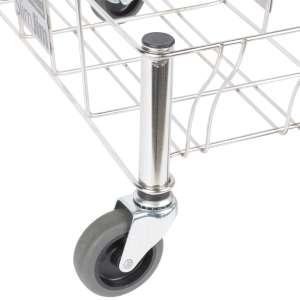 Rubbermaid Commercial, Slim Jim, Stainless Steel, Receptacle Dolly