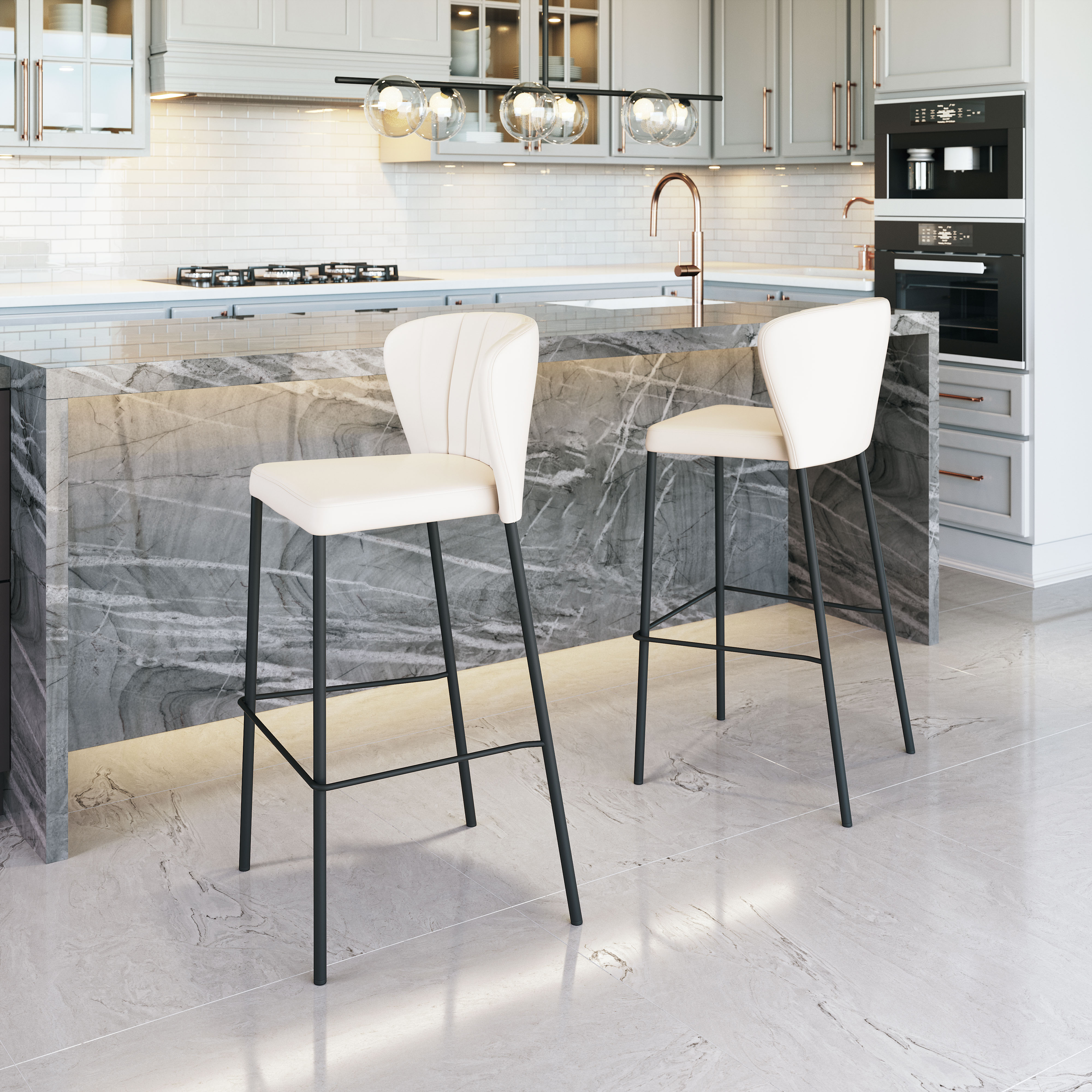 Linz Barstool (Set of 2) Cream product image