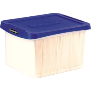 Heavy-Duty Plastic Storage Box, Locking Lid, Letter/Legal