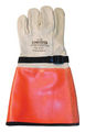 Top Grain Protector Gloves Cowhide Leather/Vinyl Gauntlet Cuff Size 10 Orange/White 15 in. L