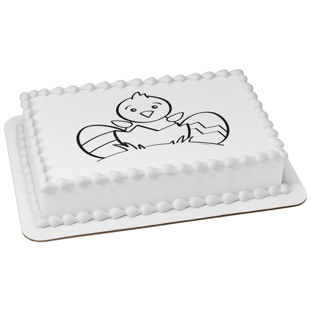 Image Cake Paintable Easter Chick & Eggs
