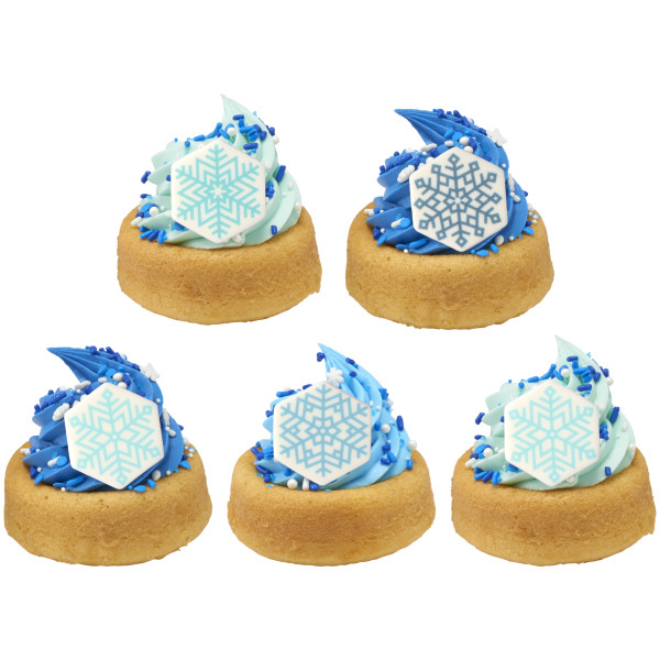 Snowflakes Assortment - Red 3 Free Sweet Décor® Edible Decorations