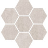 Lit Greige 12×11 Hexagon Mosaic Satin Rectified