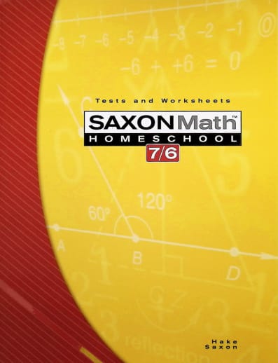 Saxon Math 7/6 Homeschool Tests and Worksheets (4th Edition)