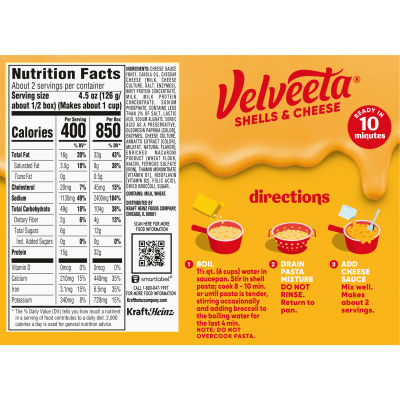 Velveeta Broccoli Shells & Cheese, 9.4 oz Box