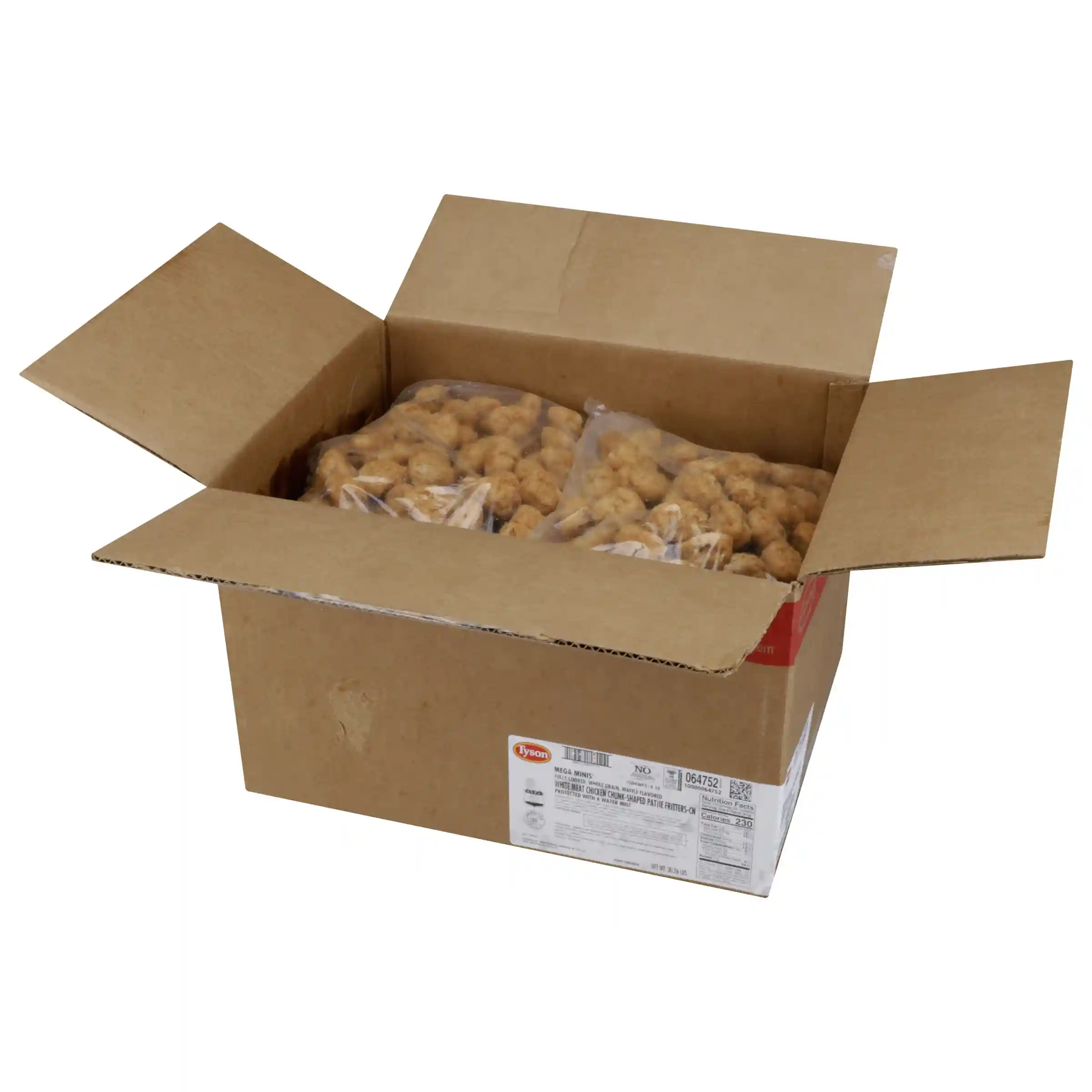 Tyson® Mega Minis® Fully Cooked Whole Grain Breaded Homestyle Waffle Flavored Chicken Chunks, 0.54 oz._image_4