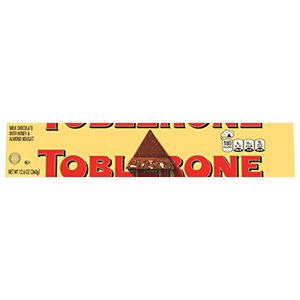 TOBLERONE Milk Chocolate Bar with Honey and Almond Nougat, 12.6 oz