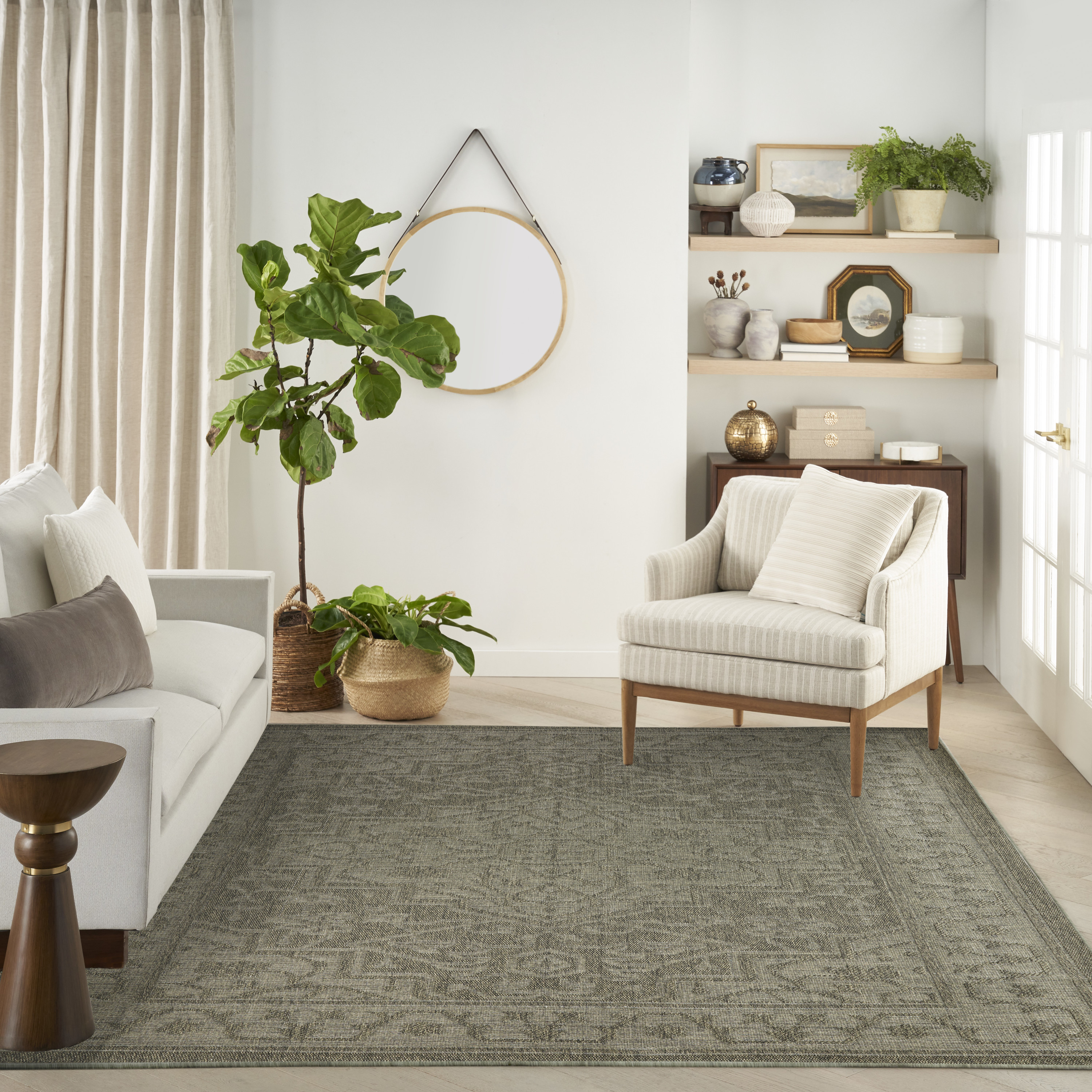 Nourison Tulum 10' x 14' Olive Outdoor Rug