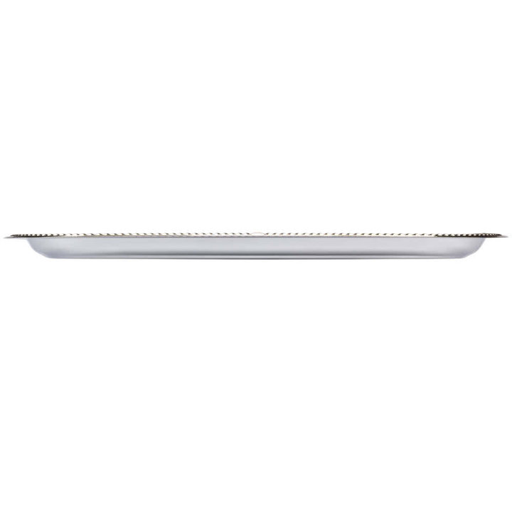 Large Odyssey rectangular serving tray with gold trim