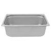 Half-size 4-inch-deep Super Pan® heavy-duty stainless steel transport pan