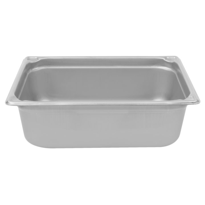 Half-size 4-inch-deep Super Pan® heavy-duty stainless steel transport pan