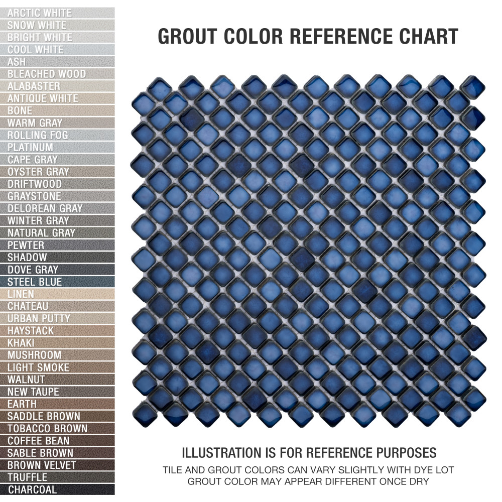 Sample – Hudson Diamond Sapphire Porcelain Mosaic Tile