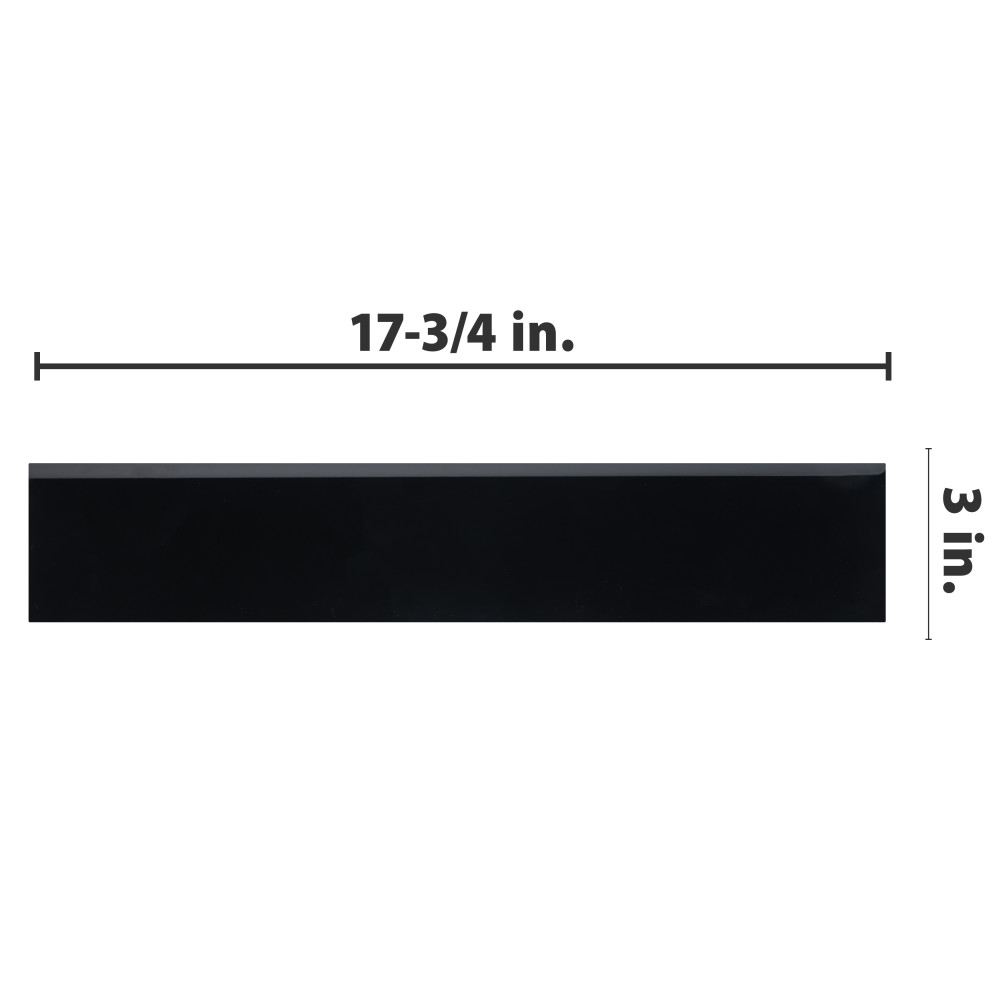 Battiscopa Matte Black 3-1/8 in. x 17-3/4 in. Ceramic Wall Trim ...