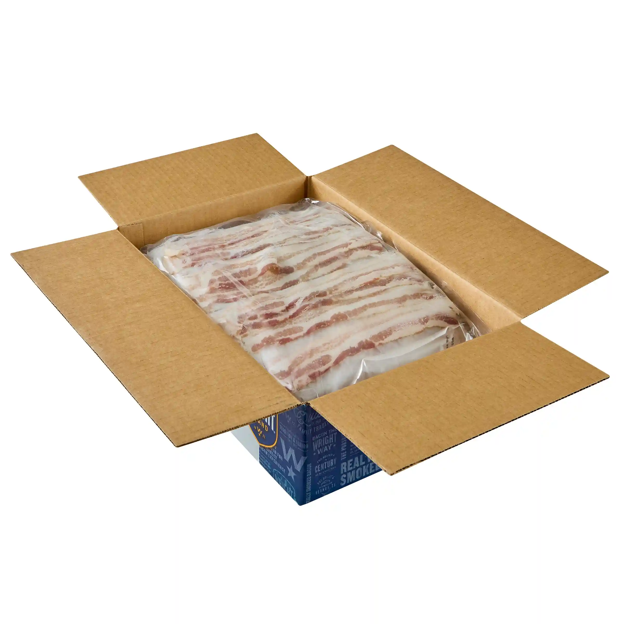 Wright® Brand Naturally Applewood Smoked Thin Sliced Bacon, Flat-Pack® 18-22 _image_4