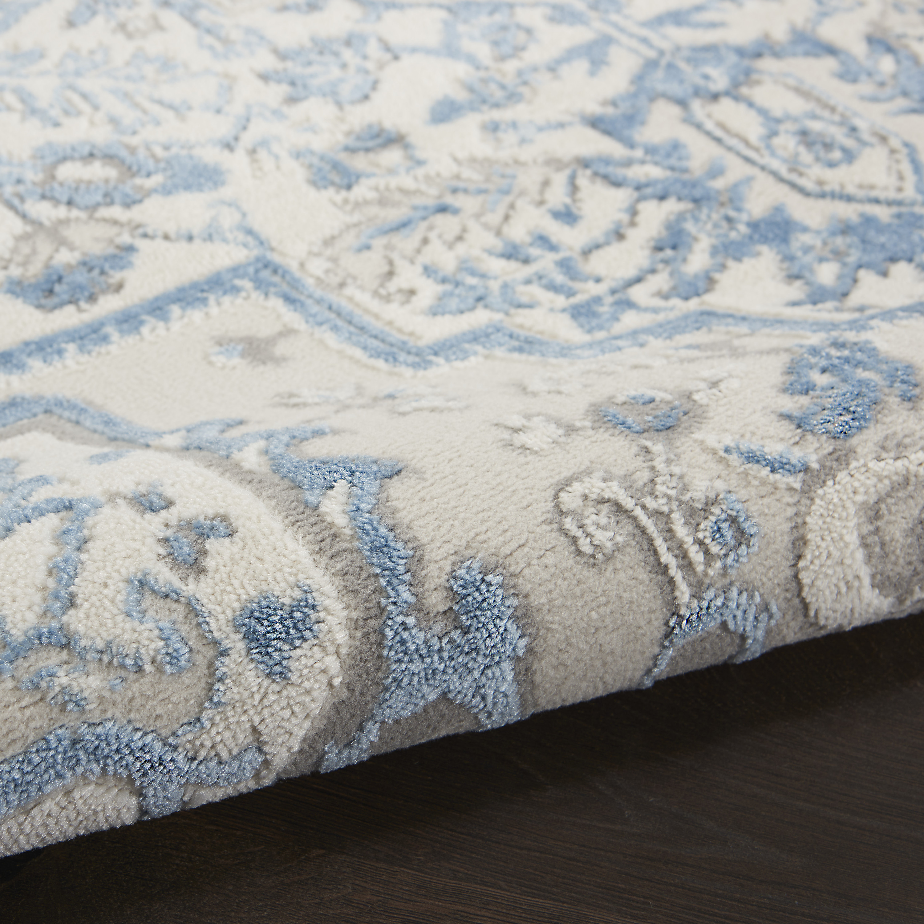 Nourison Elation 2' x 3' Ivory Blue Bohemian Indoor Rug