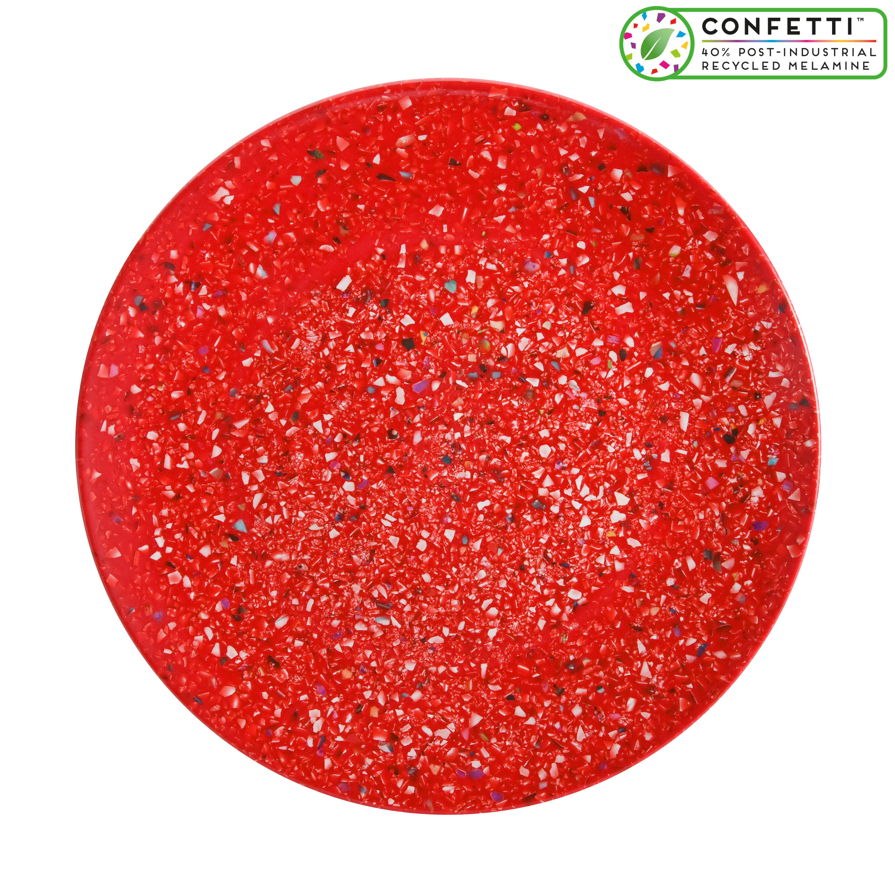 Confetti Salad Plate, Red slideshow image 1 Confetti Salad Plate, Red slideshow image 1
