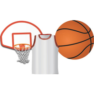 Basketball Assorted Cut Outs, Pack of 36