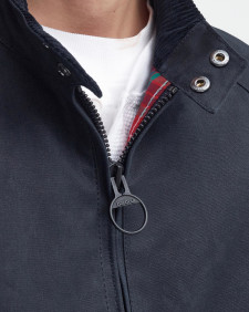 Barbour x Baracuta Porton Waxed Harrington Jacket Navy