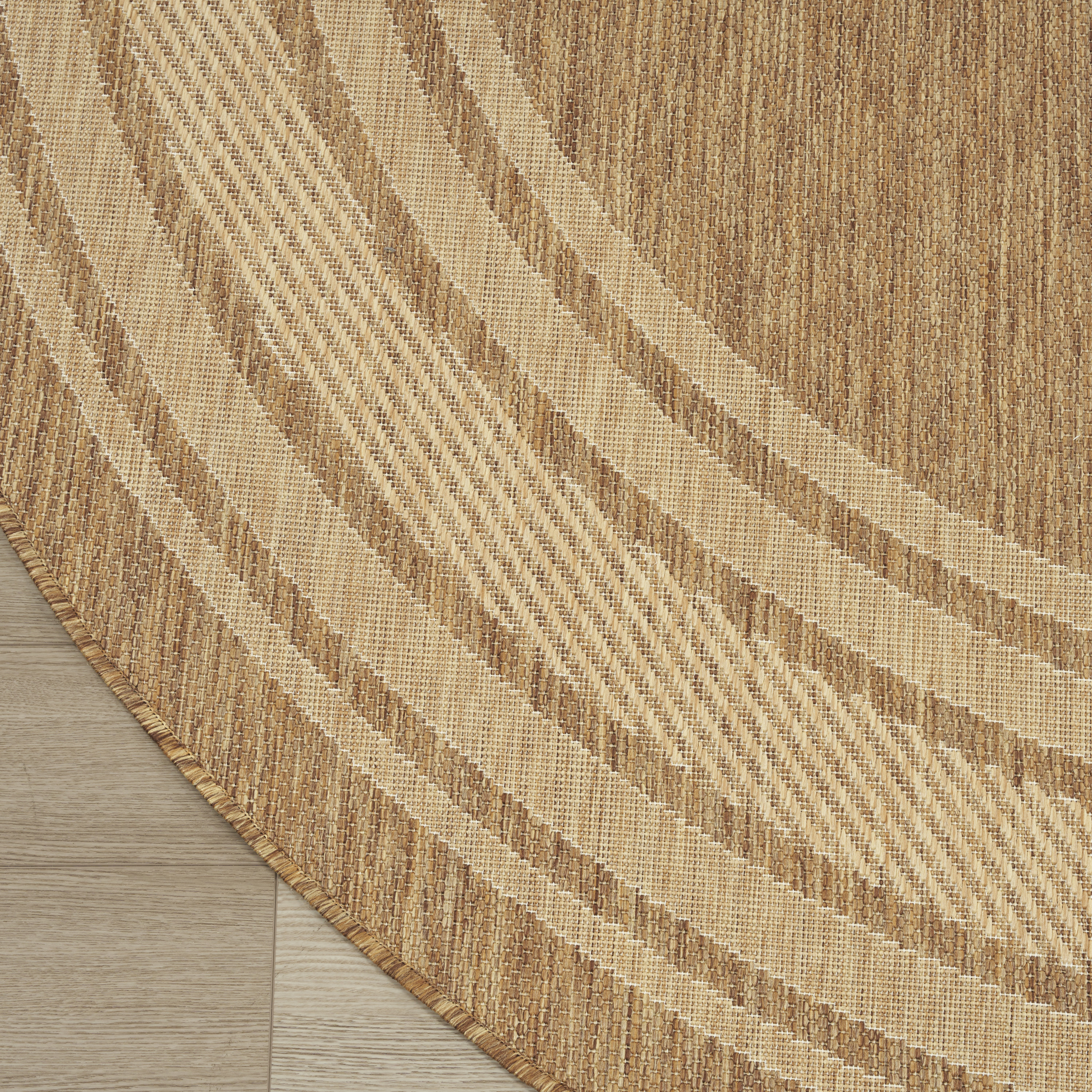 Nourison Horizon Indoor/Outdoor 8' x Round Natural Modern Rug