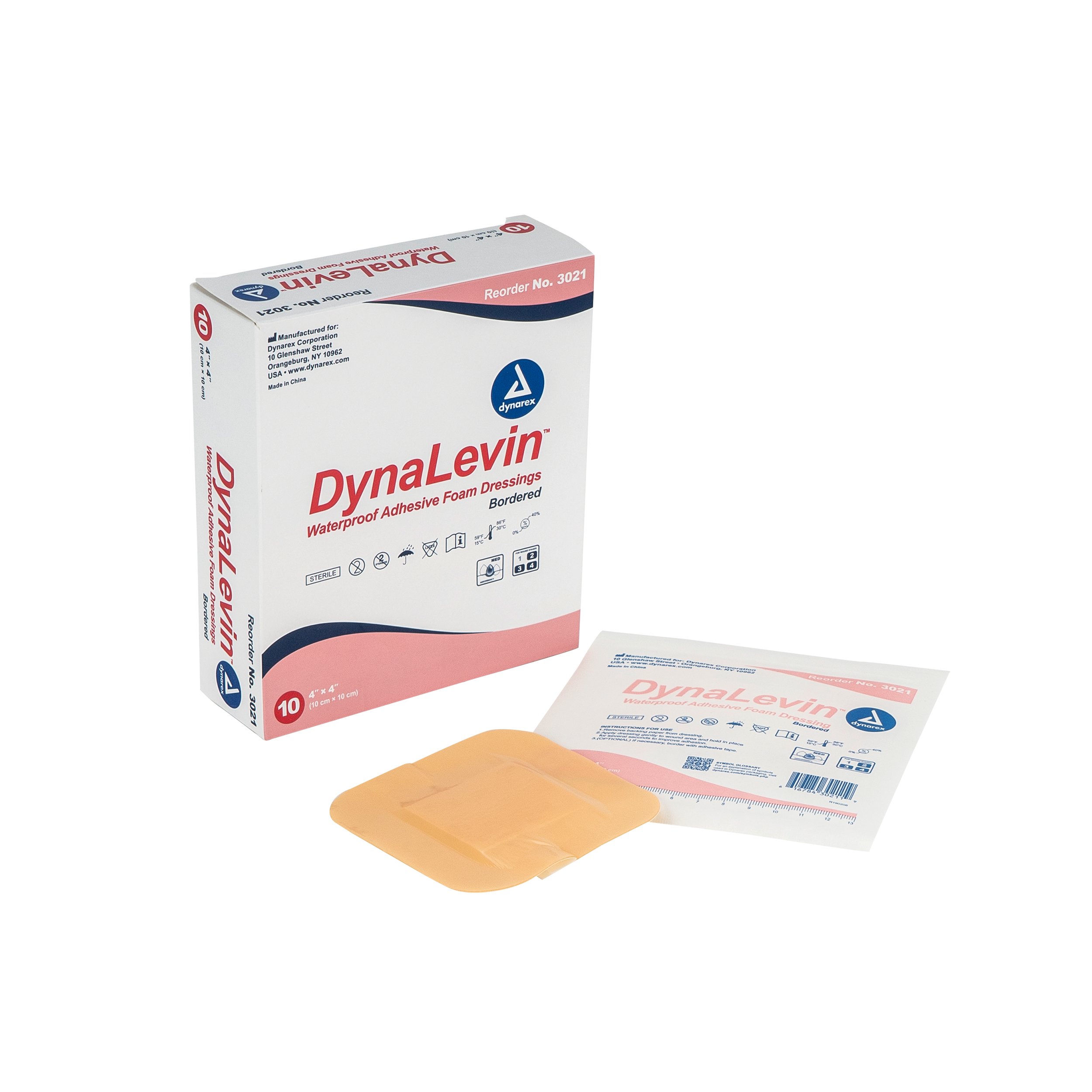 DynaLevin™ Waterproof Adhesive Bordered Foam Dressing - 4