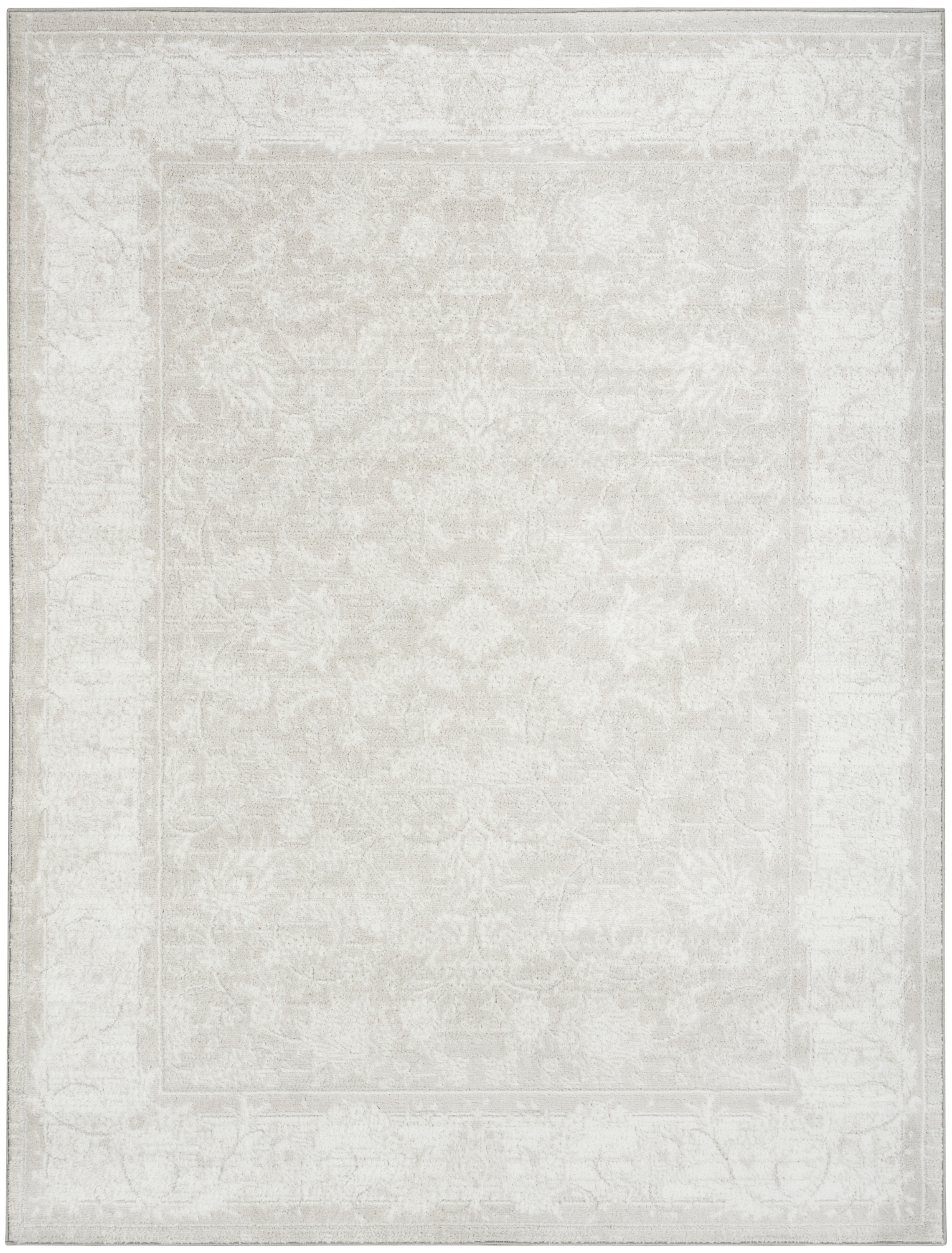 Nourison Dekor 5'3" x 7' Light Grey Vintage Indoor Rug