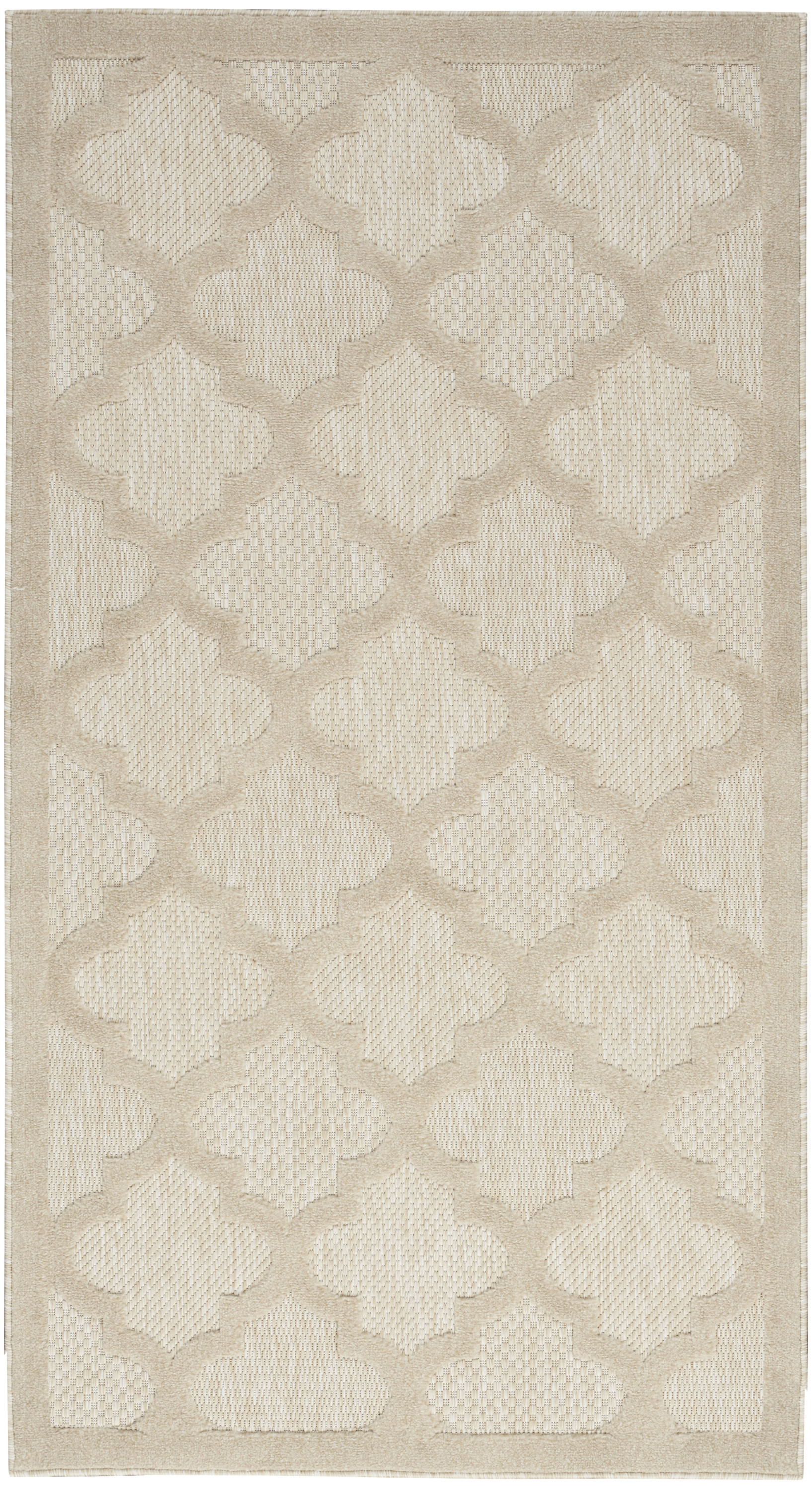 Nourison Easy Care 2' x 4' Cream Modern Rug