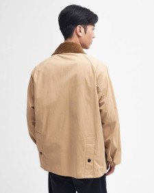 Peached Oversized Bedale Casual Jacket Stone