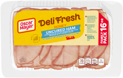 Deli Fresh Honey Uncured Ham Slices 16 oz Tub image