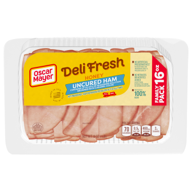 Deli Fresh Honey Uncured Ham Slices 16 oz Tub 16oz | Oscar Mayer®