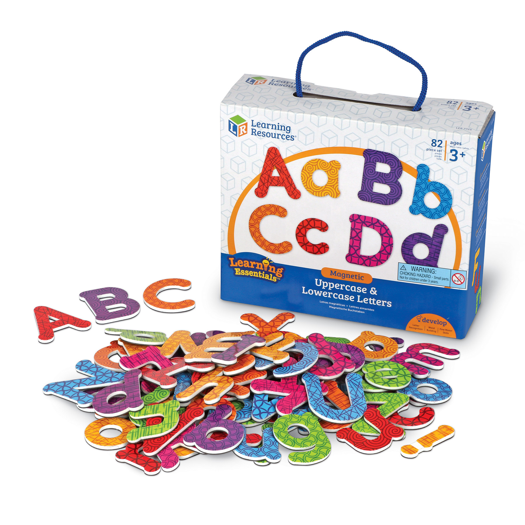 Learning Resources Magnetic Uppercase & Lowercase Letters, 82-Piece Set image number null
