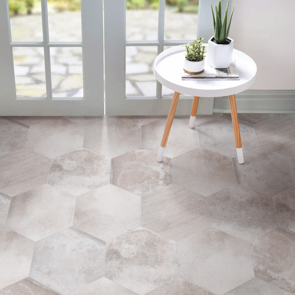 Americana Boston Hex Downtown 14-1/8 in. x 16-1/4 in. Porcelain Floor and Wall Tile