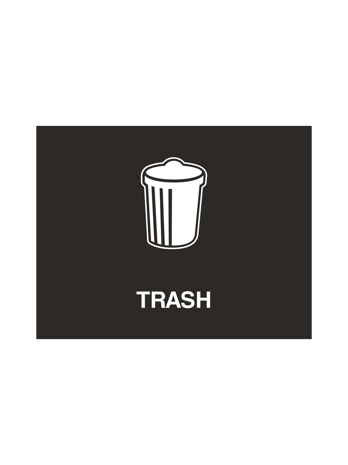VISION – Sign – Trash – Black