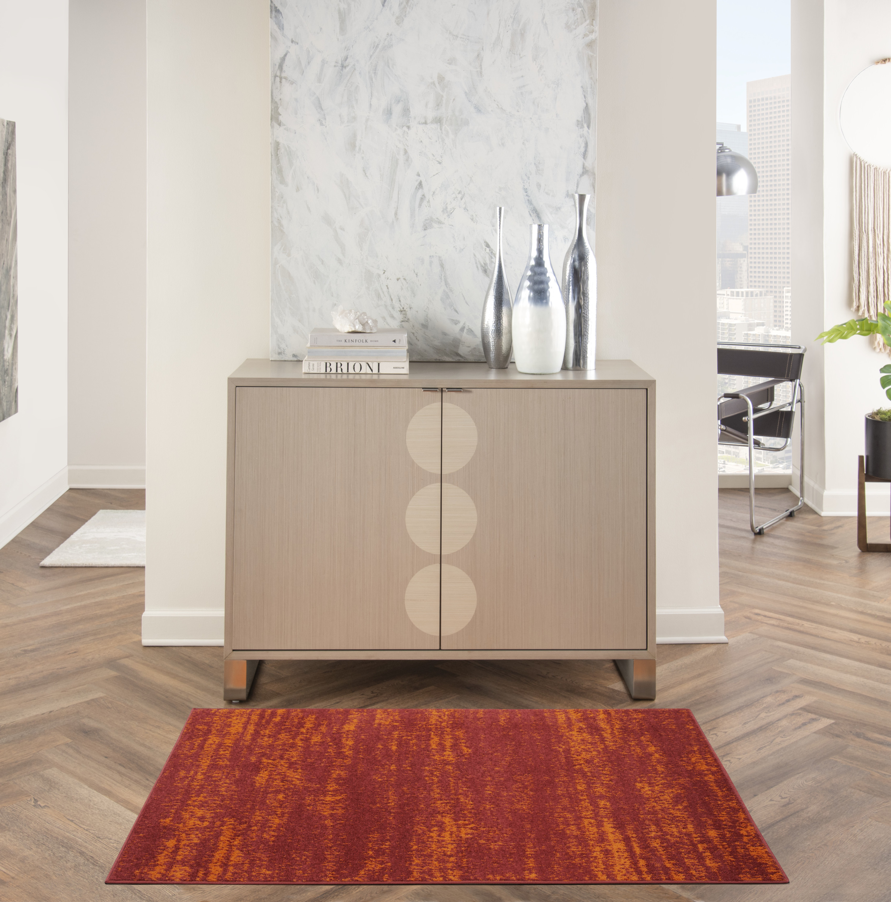Nourison Nourison Essentials 2' x 4' Red Modern Rug